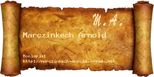 Marczinkech Arnold névjegykártya